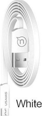 Usams SJ201 Flach USB 2.0 auf Micro-USB-Kabel Weiß 1.2m (SJ201MIC02) 1Stück