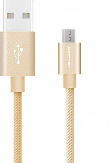 Jellico GS-10 Geflochten USB 2.0 auf Micro-USB-Kabel Gold 1m 1Stück