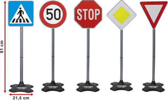 Jamara Traffic Set Grand With 5 Different Road Signs Образователна Игра Образователни за 3+ години Години