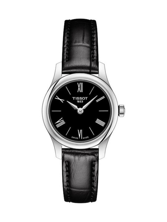 Tissot Tradition 5.5 Lady Women's Watch with Black Leather Strap