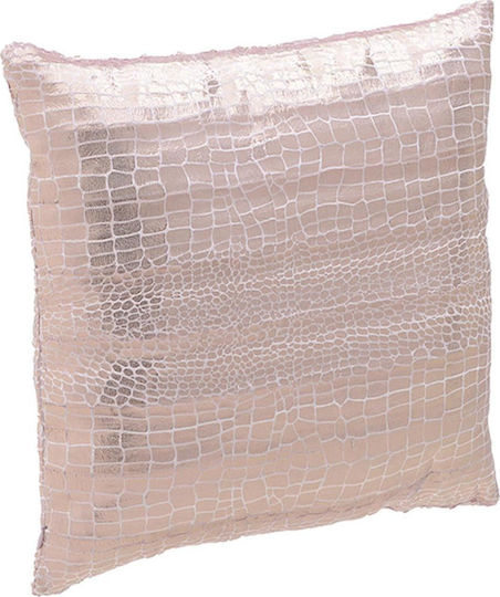 Inart Pink Throw Pillows 4 Pieces 45x45cm Inart Pink Throw Pillows 4 Pieces 45x45cm