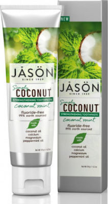 Jason Simply Coconut Strengthening Οδοντόκρεμα Χωρίς Φθόριο Coconut & Mint 119gr