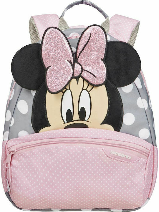 Samsonite Minnie S Glitter Σχολική Τσάντα Πλάτης Νηπιαγωγείου σε Γκρι χρώμα