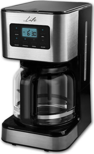 Life CM-200 Programmable Filter Coffee Machine 950W Silver