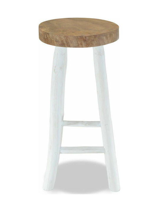 Stool Bar Wooden White 37x37x76cm