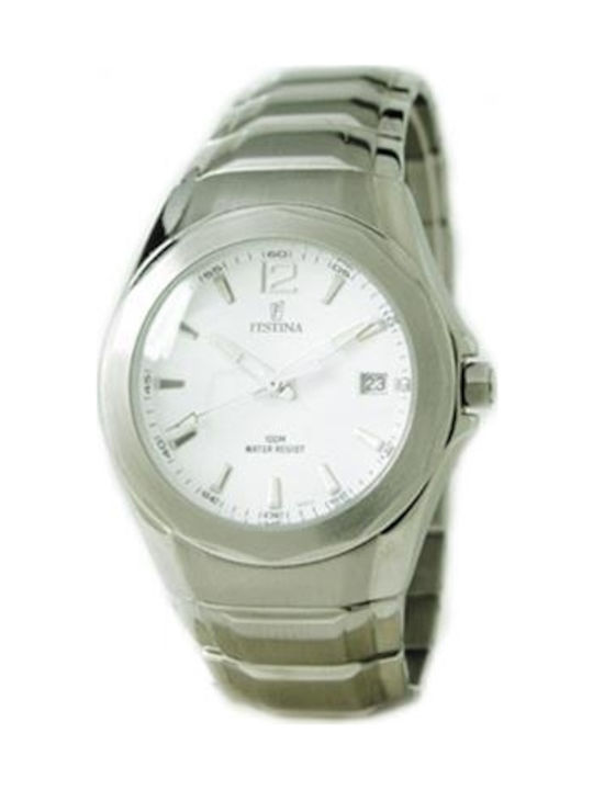 Festina Ceas Baterie cu Argintiu Brățară metalică F6665/1