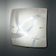 Fabas Luce Kymi Modern Glass Ceiling Light with Integrated LED White