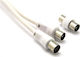 G&BL Cablu Antenă Coaxial de sex masculin - Coaxial de sex feminin Alb 5m (194)