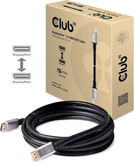 Club3D Cablu DisplayPort Masculin - DisplayPort Masculin 4m Negru (CAC-1069)