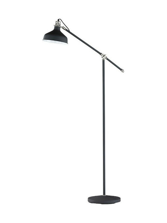 Fischer Honsel Floor Lamp H152xW28.5cm. with Socket for Bulb E27 Black