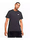 Sportswear Club Αθλητικό T-shirt Μαύρο