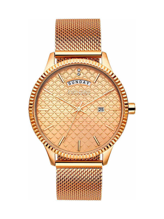 Breeze Juliette Watch with Pink Gold Metal Bracelet