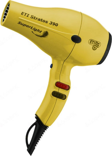 Eti Stratos 390 Superlight Professionell Haartrockner mit Diffusor 2200W Yellow