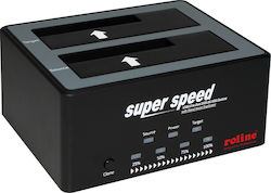 Roline Hard Disk Docking Station for 2 SATA Hard Disks with USB 2.0 / USB 3.0 Connectivity Roline Hard Disk Docking Station for 2 SATA Hard Disks with USB 2.0 / USB 3.0 Connectivity