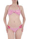 Boroizea Dell Set Bikini Ριγέ Φούξια