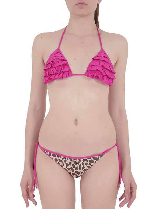 Banana Moon Celoraya Balmy Set Bikini Triunghi cu Umplutură Animal Print Fuchsia