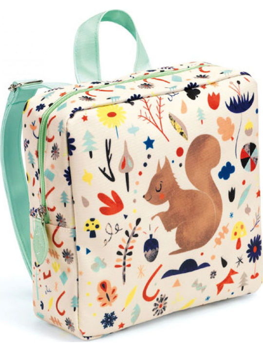 Djeco Backpack Squirrel Σχολική Τσάντα Πλάτης Νηπιαγωγείου σε Μπεζ χρώμα