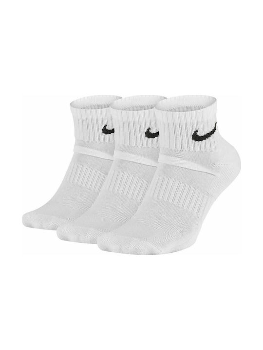Nike Everyday Cushioned Αθλητικές Κάλτσες Λευκές 3 Ζεύγη
