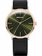 Bering Time Classic Ανδρικό Ρολόι 36mm Μπαταρίας με Μαύρο Δερμάτινο Λουράκι