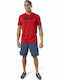 Reebok Les Mills Bodypump Αθλητικό Ανδρικό T-shirt Κόκκινο Με Στάμπα