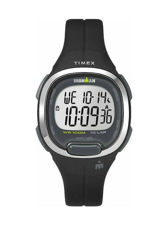 Timex Ironman Digital Watch with Black Rubber Strap