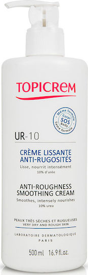 Topicrem UR-10 Anti-Roughness Smoothing Cream Moisturizing Cream Body with Urea for Very Dry Skin 500ml