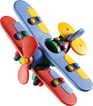 Mic O Mic Plastic Construction Toy Airplane Double Fin