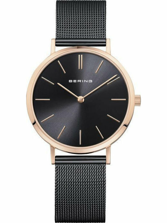 Bering Time Classic Women's Watch with Black Metal Bracelet