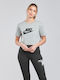 Nike Essential Women's Athletic Crop Top Short Sleeve Gray