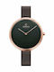 Obaku Dok Damen Uhr mit Braun Metallarmband