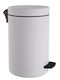 Pam & Co Metallic Toilet Bin with Soft Close Lid 12lt White