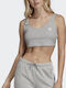 Adidas Styling Complements Sommerlich Damen Bluse Ärmellos mit V-Ausschnitt Gray