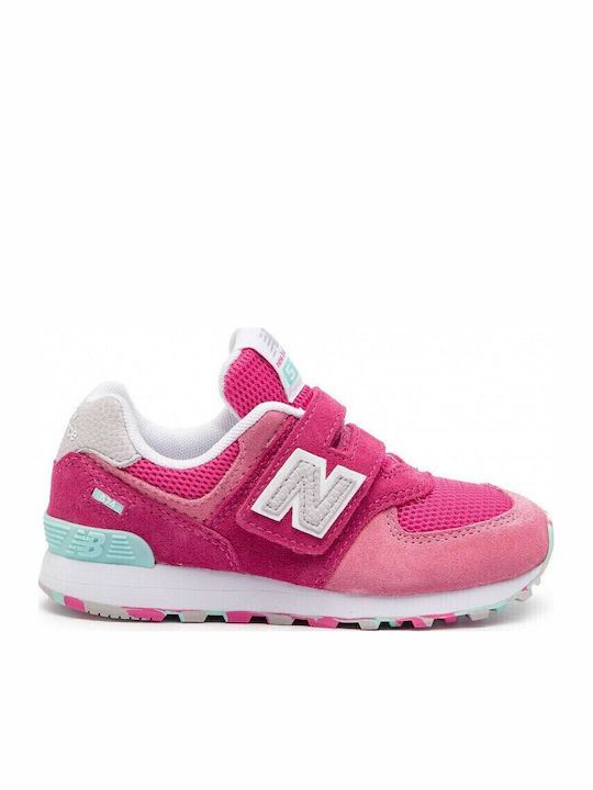 New Balance 574 Παιδικά Sneakers με Σκρατς Φούξια