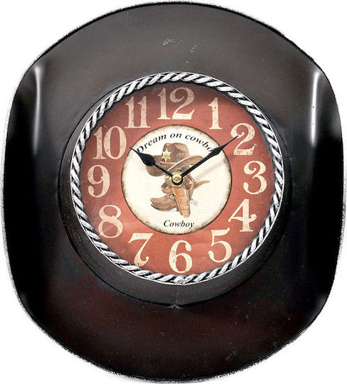 Fylliana 64846 Ceas de Perete Metalic Maro Ø26cm