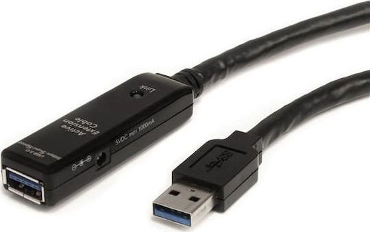 StarTech USB 3.0 Kabel USB-A-Stecker - USB-A-Buchse Schwarz 10m USB3AAEXT10M