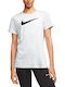 Nike Damen Sportlich T-shirt Dri-Fit Weiß