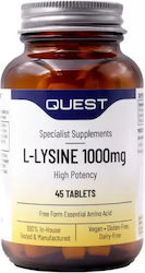 Quest L-Lysine 1000mg 45 Registerkarten Ungesüßt