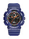 Weide Men's Watch 50mm Chronograph Battery with Blue Rubber Strap