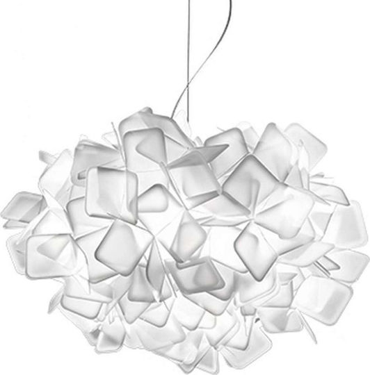 Slamp Clizia Suspension S Κρεμαστό Φωτιστικό Λευκό με Ντουί E27 53εκ.