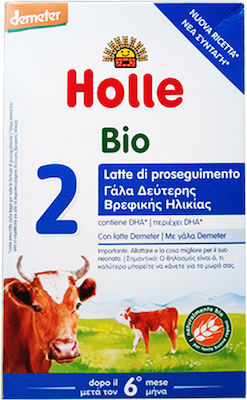 Holle Formula de lapte Bio Cow Milk 2 Fără gluten pentru 6m+ 600gr