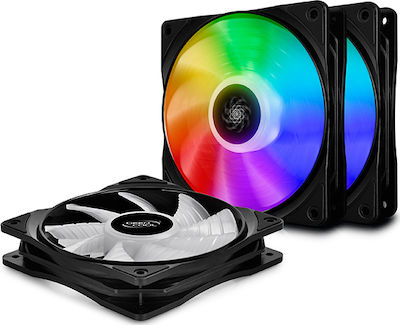 Deepcool CF 120 3in1 Case Fan με RGB Φωτισμό και Σύνδεση 4-Pin PWM 3τμχ