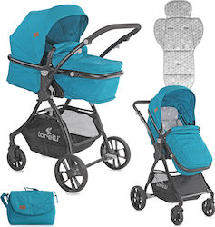 Lorelli Starlight 2 in 1 Adjustable 2 in 1 Baby Stroller Suitable for Newborn Turquoise 10kg