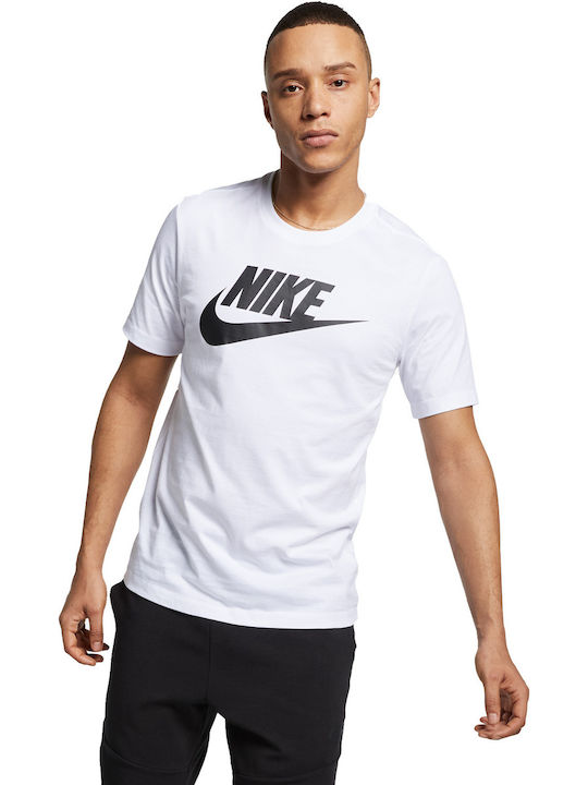 Nike Ανδρικό Αθλητικό T-shirt Κοντομάνικο Λευκό