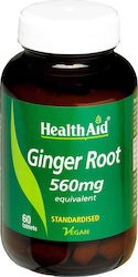 Health Aid Ginger Root 560mg 60 tabs