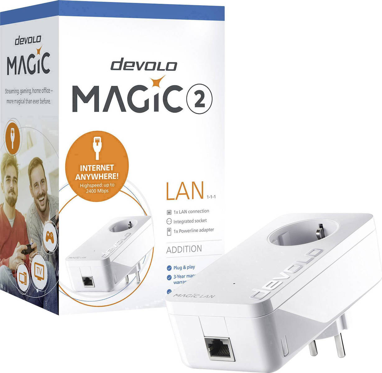 Devolo Magic 2 LAN Add-On Adapter - 2400mbps
