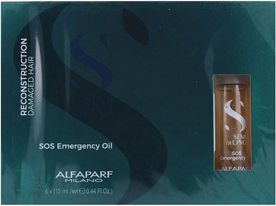 Alfaparf Milano Professional Semi Di Lino Reconstruction Hair Ampoules Repair for Women 6x13ml