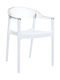 Carmen Kitchen Polypropylene Armchair White / Clear 49x53x79cm