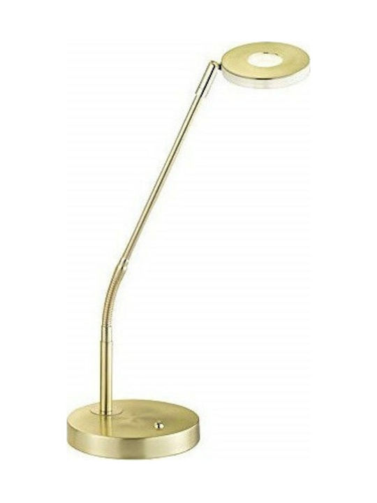 Fischer Honsel Dent LED Office Lamp with Flexible Arm in Gold Color 50064