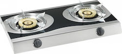 Elite Elite Liquid Gas Countertop Double Burner Inox