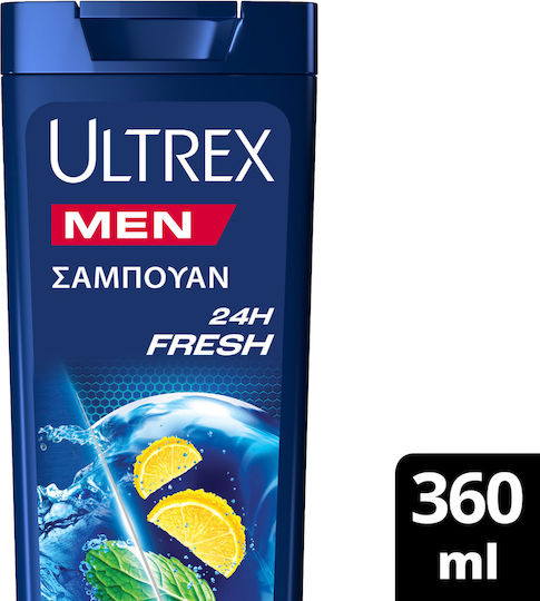 Ultrex Men 24h Fresh Σαμπουάν κατά της Πιτυρίδας για Όλους τους Τύπους Μαλλιών 360ml